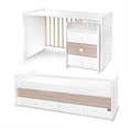 Letto MAXI PLUS NEW white+amber /letto per adolescenti; scrivania; mobiletto multifunzionale/